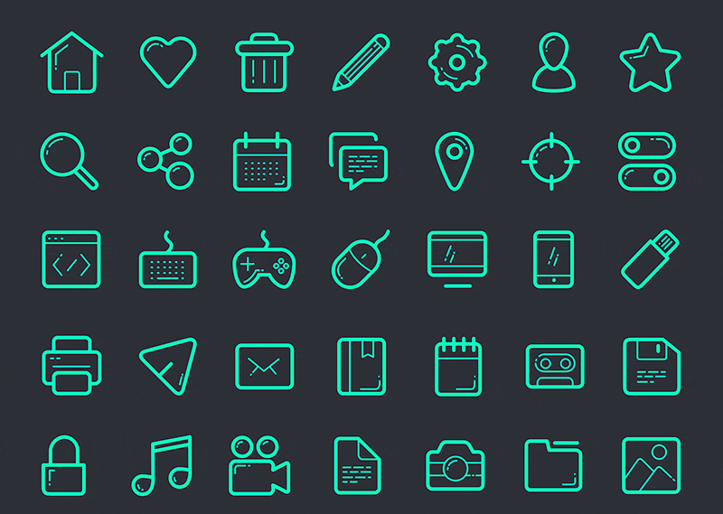  112 Fully Scalable Vector icons